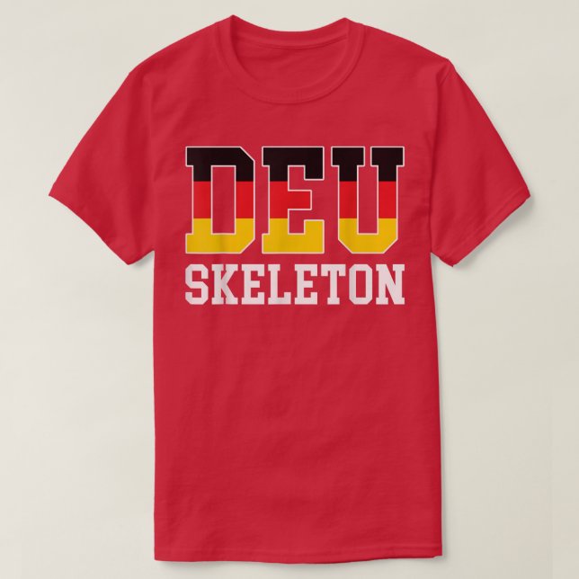 Camiseta Deutschland Flagge Deutsche DEU Skeleton  (Diseño del anverso)