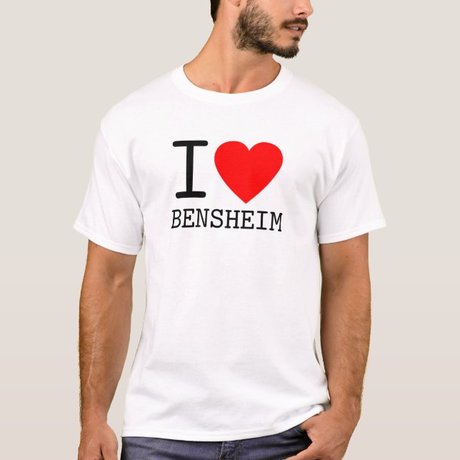 Camiseta Deutschland I love Bensheim Bundesland Hessen (Anverso)