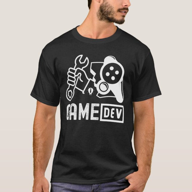 CAMISETA DEV DE JUEGO - PUN DE DESARROLLADOR DE JUEGOS (Anverso)