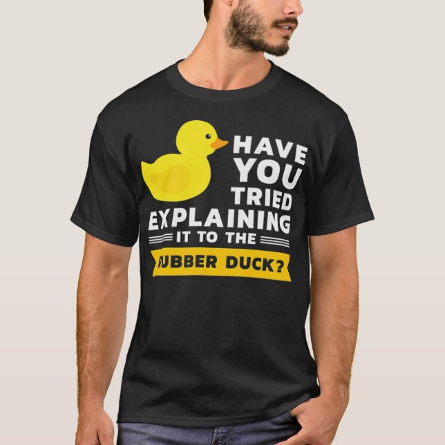 Camiseta Developer Programming Duck Rubber Duck animal love (Anverso)
