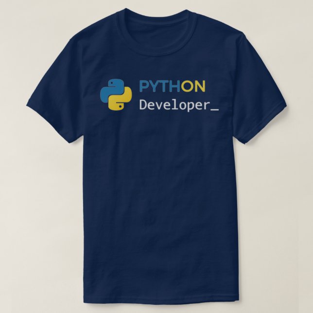 Camiseta Developer Python (Diseño del anverso)