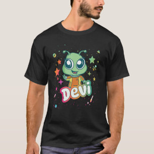 Camiseta DEVI - Nombre de niño pequeño con un lindo extranj