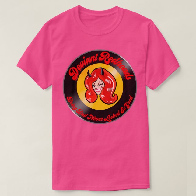 Camiseta Deviant Redheads Chica Retro Badge (Diseño del anverso)