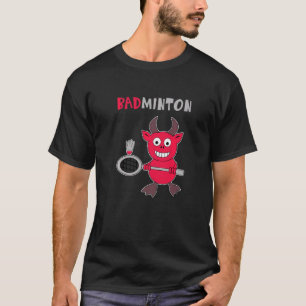 Camiseta Devil Badminton Player Shuttlecock Sport