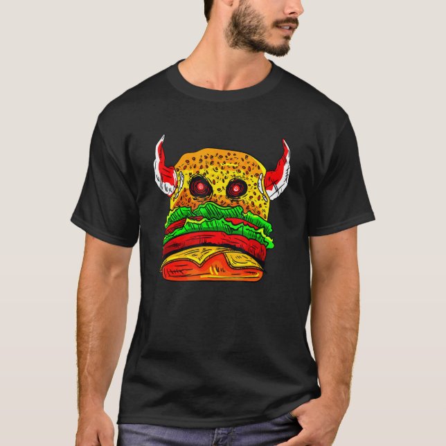 Camiseta Devil Burger Hamburger Cheesburger Delicious Food (Anverso)