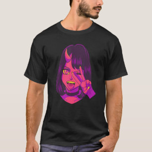 Camiseta Devil Demon Chica Acid Pixie Gótico estético satán