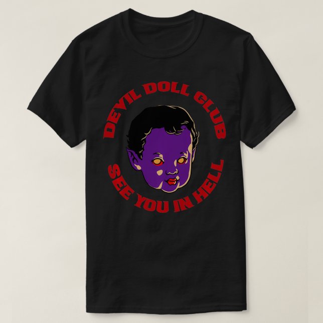 Camiseta Devil Doll Club See You In Hell Punk Goth Pullover (Diseño del anverso)