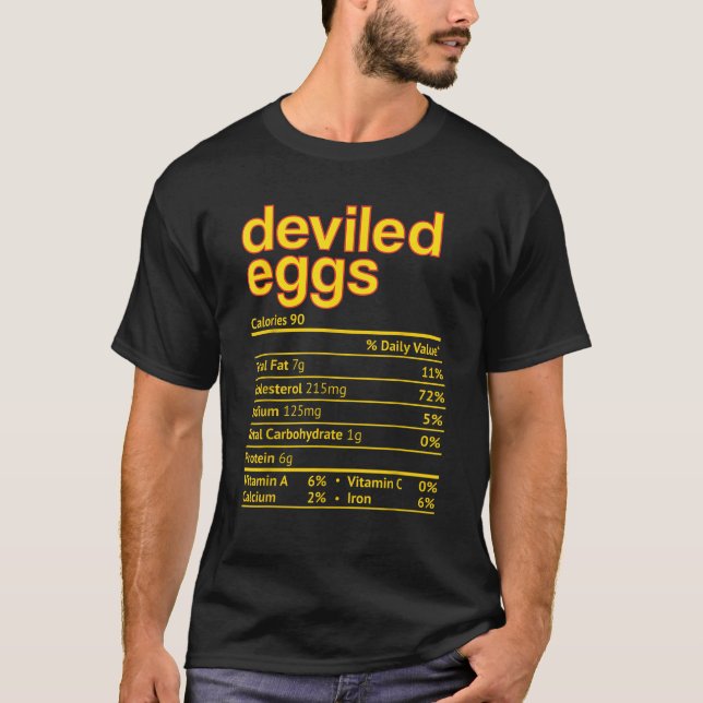 Camiseta Deviled Eggs Nutrition Facts Funny Thanksgiving Ch (Anverso)