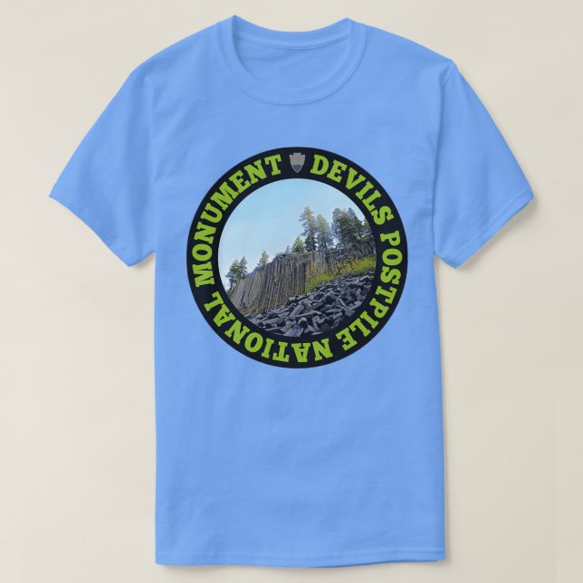 Camiseta Devils Postpile Círculo Nacional de Monumentos  (Diseño del anverso)