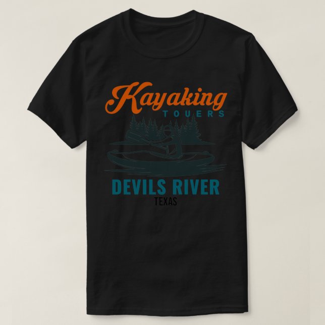 Camiseta devils river texas kayak tours canoa (Diseño del anverso)