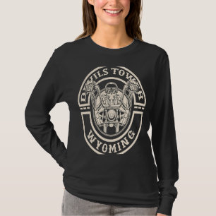 Camiseta Devils Tower Wyoming Motorcycle Biker
