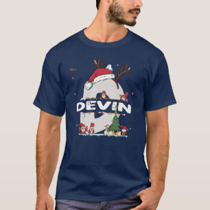 Camiseta Devin Navidades con nombre de Devin para divertida