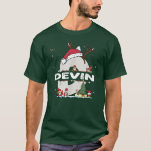 Camiseta Devin Navidades Shirt w Devin Nombre para divertid