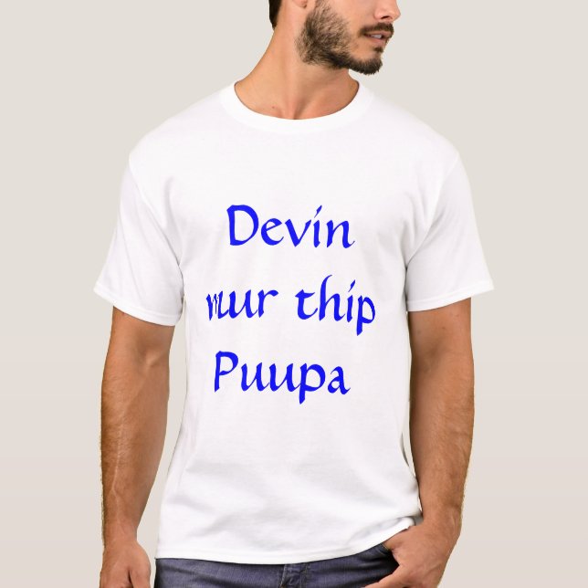 Camiseta Devin para el papa - versión de las lenguas (Anverso)