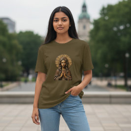 Camiseta Devoción Tallada Madera María