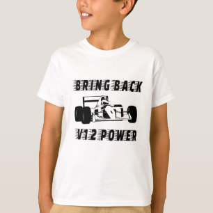 Camiseta Devolver la silueta del coche de carreras de V12