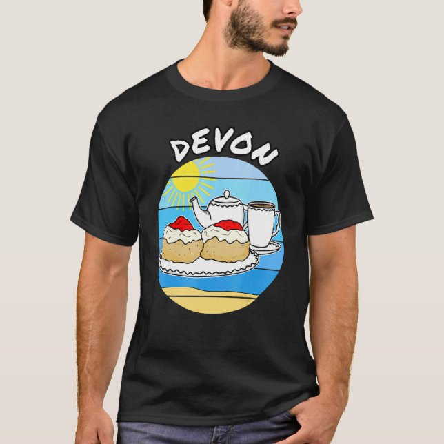 Camiseta Devon Cream Tea vacaciones británicas de verano (Anverso)