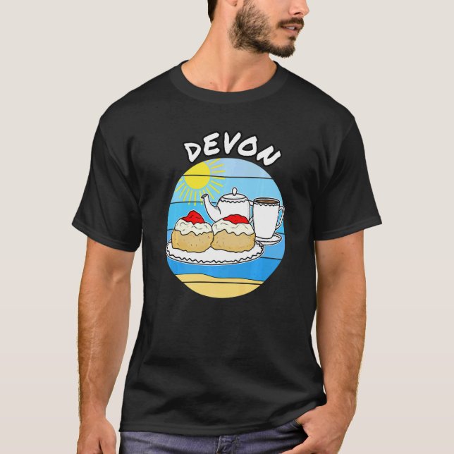 Camiseta Devon Cream Tea vacaciones británicas de verano (Anverso)