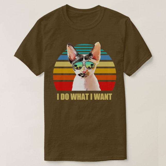 Camiseta Devon Rex Cat Hago lo que quiero un Gato Funny Lov (Diseño del anverso)