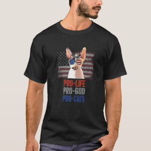 Camiseta Devon Rex Cat Pro Life Pro God Pro God Pro Cats Am