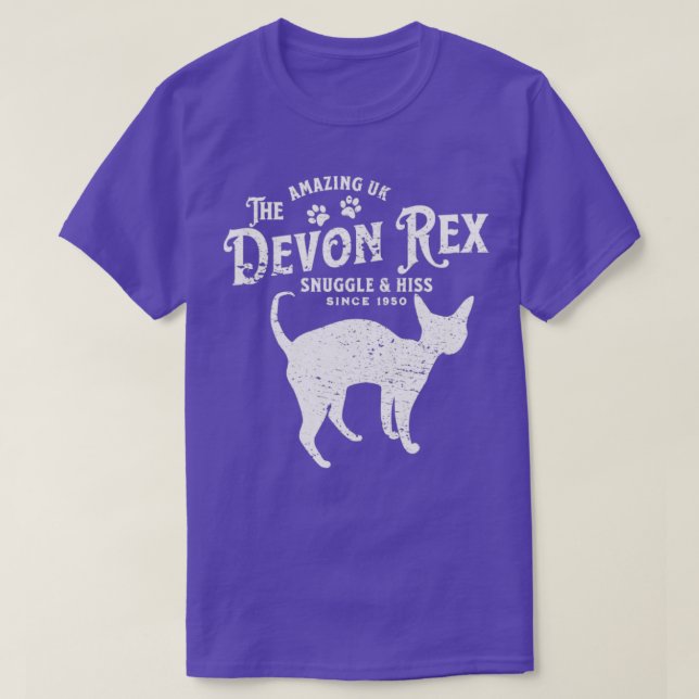 Camiseta Devon Rex Cat Vintage (Diseño del anverso)