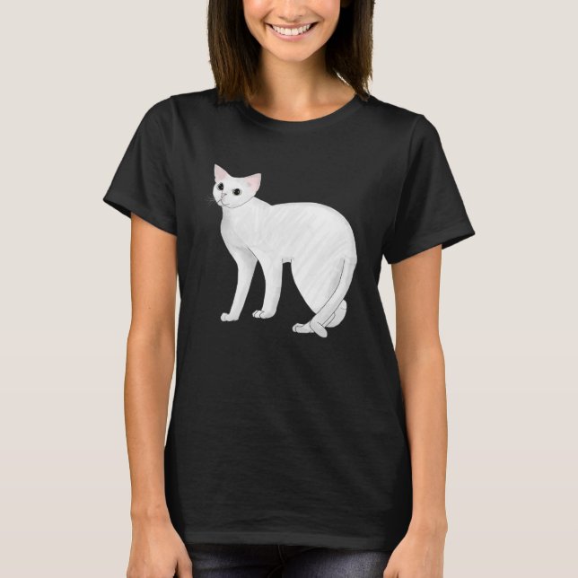 Camiseta Devon Rex Cute Cat Kitten Meow Hombres Mujeres Niñ (Anverso)