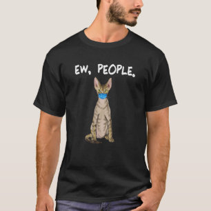 Camiseta Devon Rex Ew People Cat Con Máscara De Cara