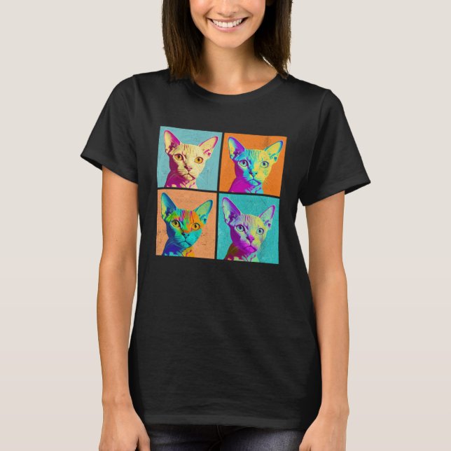 Camiseta Devon Rex Pop Illustration Colorful Animal Women (Anverso)