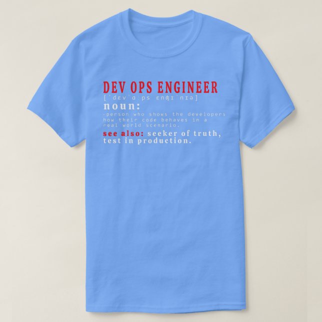 Camiseta DevOps divertida entrada de diccionario cómo se co (Diseño del anverso)