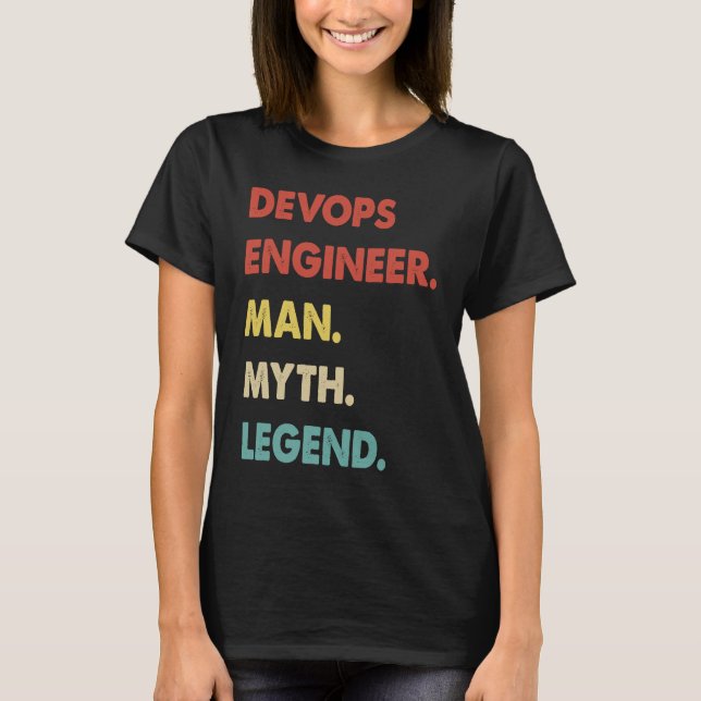 Camiseta Devops Engineer Man Myth Leend 1 (Anverso)