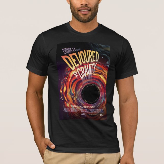 Camiseta Devorado Por Gravedad Halloween Hole Horror Negro (Anverso)