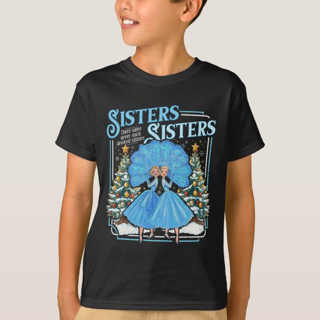 Camiseta Devoted Sisters White Xmas Merry Christmas Snowfla (Anverso)