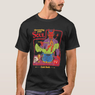 Camiseta Devouring-Your-Soul-Cook-Book-As-Seen-On-TV-Devil