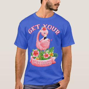 Camiseta Devuelva el color rosado de la flamenca tropical