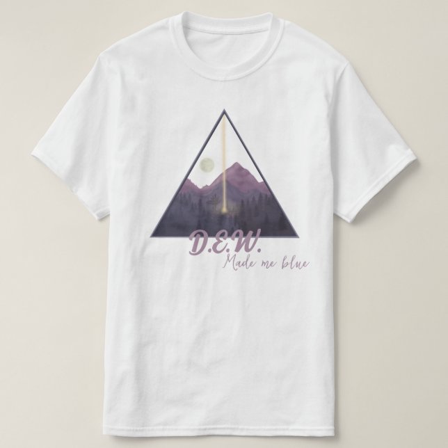 Camiseta Dew me hizo azul (Diseño del anverso)