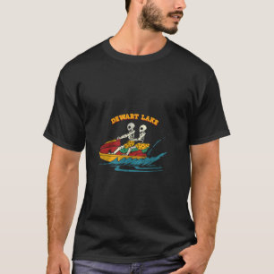 Camiseta Dewart Lake Indiana Esqueleto Divertido Jet Ski Re