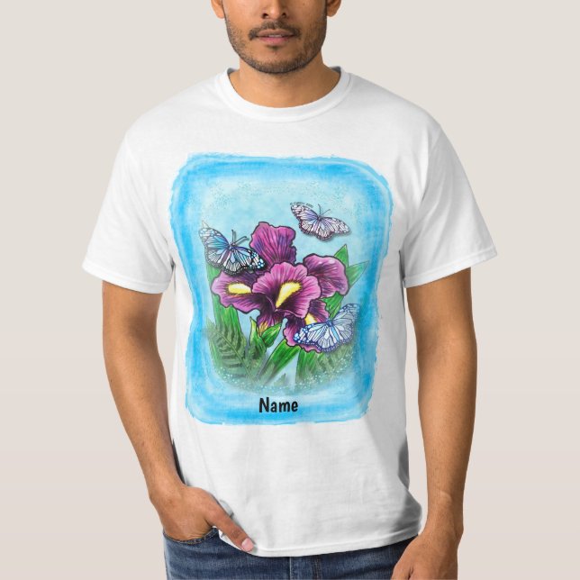 Camiseta Dewdrop Butterfly Iris (Anverso)