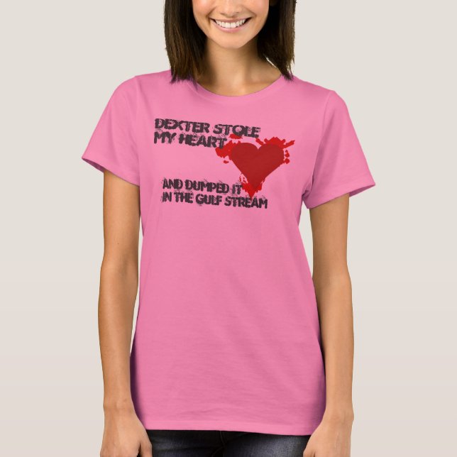 Camiseta Dexter Me Robó El Corazón (Anverso)