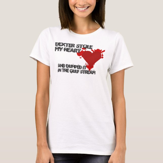 Camiseta Dexter Me Robó El Corazón (Anverso)