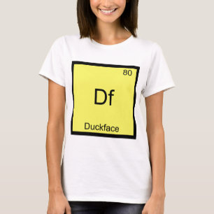 Camiseta Df - Símbolo del Elemento Pato Cara Meme Química D