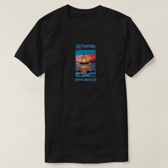 Camiseta DG Paintings Sunset Sail Central Square NY shirt 2 (Diseño del anverso)