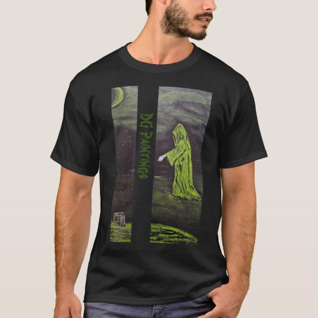 Camiseta DG Pinturas Grim Reaper (verde) (Anverso)