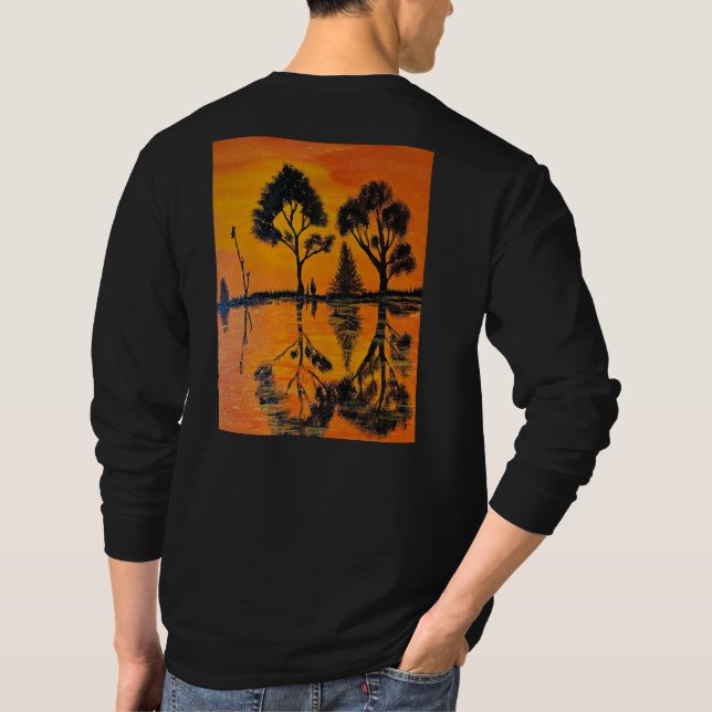 Camiseta DG Pinturas Reflexiones de la puesta de sol de man (Reverso)