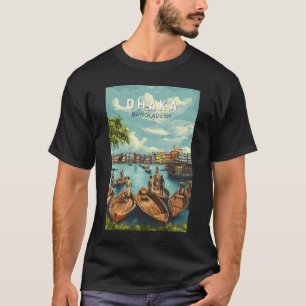 Camiseta Dhaka Bangladesh Ilustracion Viaje de arte