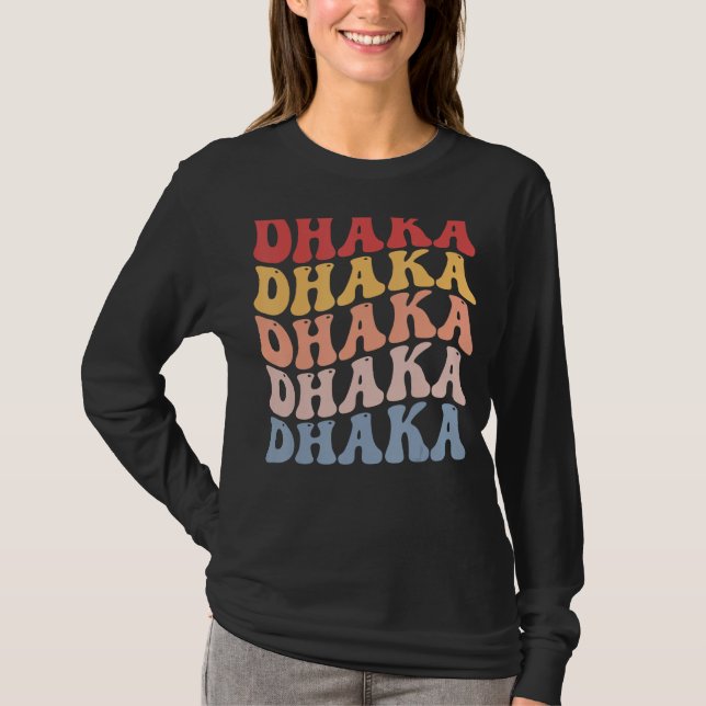 Camiseta Dhaka City Groovy Retro (Anverso)