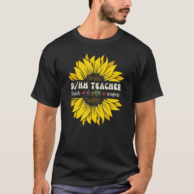 Camiseta DHH Teacher Deaf and Hard of Hearing ASL Teachers  (Anverso)