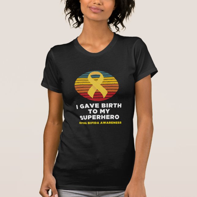 Camiseta Di A Luz A Mi Superhéroe - Spina Bifida (Anverso)
