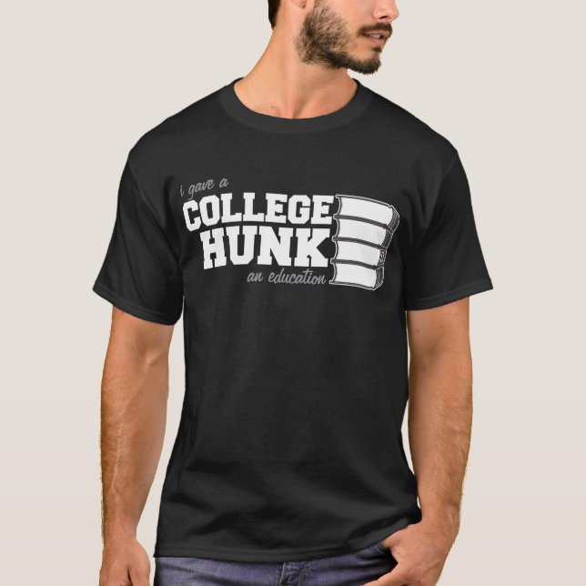 Camiseta Di a trozo de la universidad una educación (Anverso)