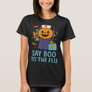 Camiseta Di Boo A La Calabaza De Vacunas De Halloween Para 