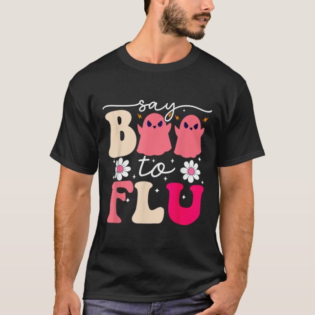 Camiseta Di Boo A Las Flu Graciosas Nurs Fantasma Cute De H (Anverso)